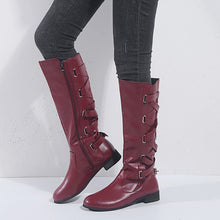 Load image into Gallery viewer, Back Strapped Rider Boots High Tide Leather Boots
