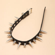 Load image into Gallery viewer, Black Punk Rock Leather Necklace Necklace