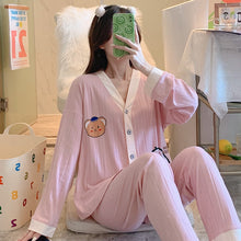 Load image into Gallery viewer, Pajamas Women's Long-sleeved Spring And Autumn Thin Section Net Red Cotton Cute