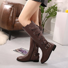 Load image into Gallery viewer, Back Strapped Rider Boots High Tide Leather Boots