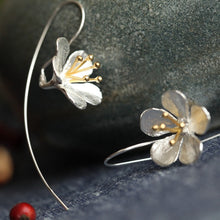 Load image into Gallery viewer, Flower Tassel Long Earrings S925 Sterling Silver Earrings