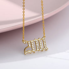Load image into Gallery viewer, Year number necklace