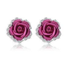 Load image into Gallery viewer, Earrings Source Wholesale Rose Flower Ear Clip Earrings