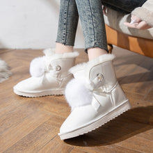 Load image into Gallery viewer, Shiny and velvet snow boots