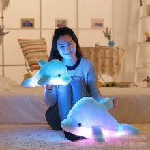 Load image into Gallery viewer, Colorful Glowing Dolphin Doll Christmas Gift Plush Toy
