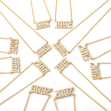 Load image into Gallery viewer, Year number necklace