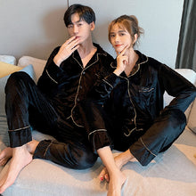 Load image into Gallery viewer, Home wear couples velveteen pajamas