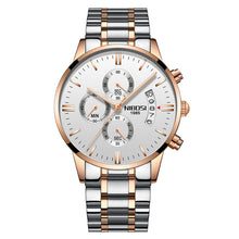 Load image into Gallery viewer, Men Watch Chronograph Sport Mens Watches Top Brand Luxury Waterproof Full Steel Quartz Gold Clock Men Relogio Masculino