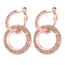 Load image into Gallery viewer, Popular Diamond Insert Crystal Ring Earrings and Earrings