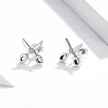 Load image into Gallery viewer, Sterling Silver Small Scissors Earrings s925 Earrings