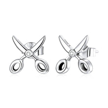 Load image into Gallery viewer, Sterling Silver Small Scissors Earrings s925 Earrings