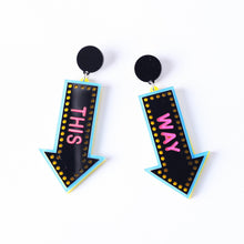 Load image into Gallery viewer, Japanese and Korean Letter Arrow Personalized Earrings Earrings Ear Clips
