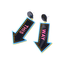 Load image into Gallery viewer, Japanese and Korean Letter Arrow Personalized Earrings Earrings Ear Clips