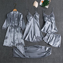 Load image into Gallery viewer, Spring And Autumn Sling Five-Piece Pajamas Women