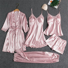 Load image into Gallery viewer, Spring And Autumn Sling Five-Piece Pajamas Women
