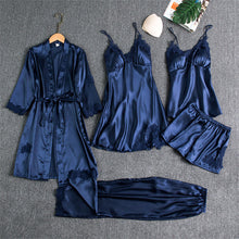 Load image into Gallery viewer, Spring And Autumn Sling Five-Piece Pajamas Women