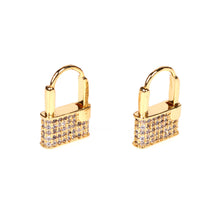 Load image into Gallery viewer, Simple Lock-Shaped Earrings Trendy Net Red Earrings