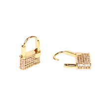 Load image into Gallery viewer, Simple Lock-Shaped Earrings Trendy Net Red Earrings