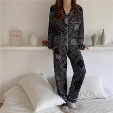Load image into Gallery viewer, Ethnic Style Thin Long-Sleeved Home Service Pajamas Set Home Service