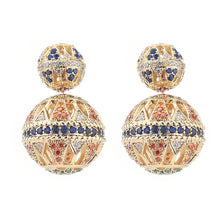 Load image into Gallery viewer, S925 Silver Needle Stud Earrings Hollow Ball Earrings