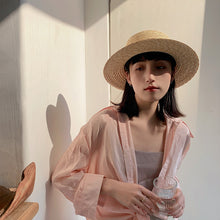 Load image into Gallery viewer, Woven Raffia Straw Hat Female Sunscreen Sunshade
