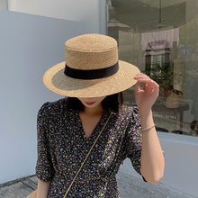 Load image into Gallery viewer, Woven Raffia Straw Hat Female Sunscreen Sunshade