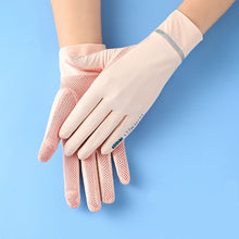 Load image into Gallery viewer, Ice Silk Gloves Sunscreen Women Uv Protection Outdoor Thin Style