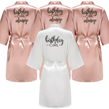 Load image into Gallery viewer, Birthday Party Girl & Entourage Robes Satin Pajamas