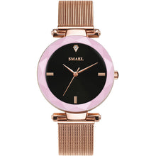 Load image into Gallery viewer, Elegant Temperament Simple Quartz Ladies Metal Mesh Strap Watch
