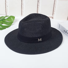Load image into Gallery viewer, Jazz Hat Beach Sun Hat Panama Straw Sun Hat