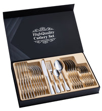Load image into Gallery viewer, Stainless Steel Cutlery Set 24-Piece Gift Cutlery Steak Cutlery Gift Box