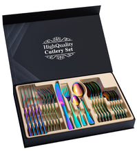 Load image into Gallery viewer, Stainless Steel Cutlery Set 24-Piece Gift Cutlery Steak Cutlery Gift Box