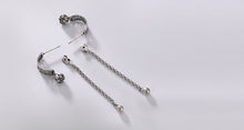 Load image into Gallery viewer, Silver Retro Personality Xiangyun Ltus Simple Art Female Antique Matte Earrings Earrings Earrings