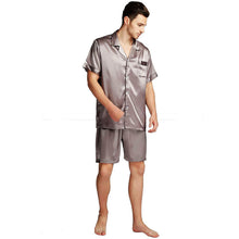 Load image into Gallery viewer, Pajamas Set Pyjamas Nightwear Men Silk Plus Size Satin