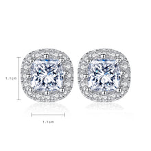 Load image into Gallery viewer, New Earrings S925 Sterling Silver Stud Earrings Hearts & Arrows Earrings