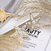 Load image into Gallery viewer, S925 Pearl Stitching Earrings Peach Heart Star Stud Earrings Women