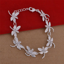 Load image into Gallery viewer, Silver Plated Dragonfly Necklace Bracelet