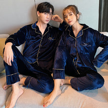 Load image into Gallery viewer, Home wear couples velveteen pajamas