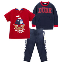 Load image into Gallery viewer, Spring And Summer Baby Clothes Three-piece Romper Suit