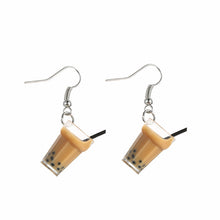Load image into Gallery viewer, Creative Handmade Pearl Milk Tea Earrings Personalized Design Niche Earrings