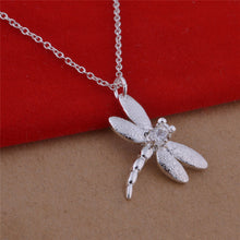 Load image into Gallery viewer, Silver Plated Dragonfly Necklace Bracelet