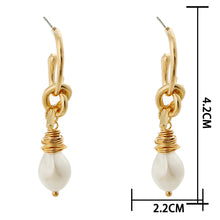 Load image into Gallery viewer, Knotted Hand-wrapped Pearl Earrings Jewelry Earrings C-shaped Simple And Versatile Elegant Earrings