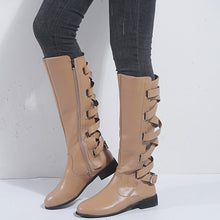 Load image into Gallery viewer, Back Strapped Rider Boots High Tide Leather Boots