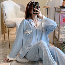 Load image into Gallery viewer, Pajamas Women's Long-sleeved Spring And Autumn Thin Style Net Red Cotton