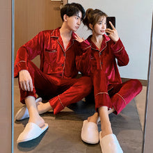 Load image into Gallery viewer, Home wear couples velveteen pajamas