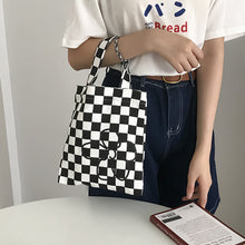 Load image into Gallery viewer, Black And White Small Handbag Ins New Canvas Handbag Women