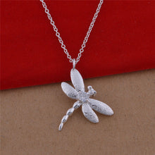 Load image into Gallery viewer, Silver Plated Dragonfly Necklace Bracelet