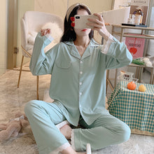 Load image into Gallery viewer, Pajamas Women's Long-sleeved Spring And Autumn Thin Style Net Red Cotton
