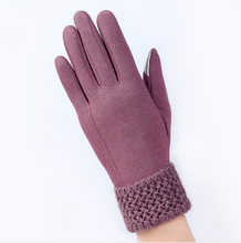 Load image into Gallery viewer, Touch screen ladies winter gloves outdoor sports cycling driving warm gloves not falling velvet gloves