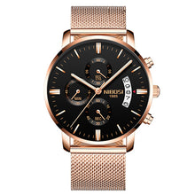 Load image into Gallery viewer, Men Watch Chronograph Sport Mens Watches Top Brand Luxury Waterproof Full Steel Quartz Gold Clock Men Relogio Masculino